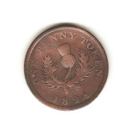 592/ Canada : Province Nova Scotia : 1 Penny 1824 - Canada