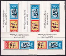 BRD 5 Stück Block 12 Postfrisch, Olympische Sommerspiele In Montreal - 1959-1980