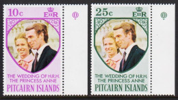 1972. PITCAIRN ISLANDS WEDDING ANNIVERSARY Anne & Mark Phillips Complete Set. Never Hinge... (Michel 135-136) - JF543070 - Pitcairninsel