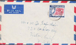 1959. PITCAIRN ISLANDS Views. Queen Elisabeth II. 4d On Cover To USA Cancelled PITCAIRN ISLAND... (Michel 25) - JF543083 - Pitcairn Islands