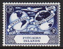 1949. PITCAIRN ISLANDS UPU. 3d Never Hinged. (Michel 16) - JF543090 - Pitcairn