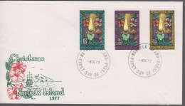 1977. NORFOLK ISLAND. CHRISTMAS Complete Set With 3 Stamps ON Fdc. (MICHEL 202-204) - JF543095 - Norfolk Island