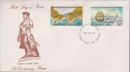 1978. NORFOLK ISLAND. Fine FDC With Captain Cook Complete Set.  (MICHEL 218-219) - JF543109 - Norfolk Island