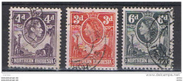 NORTHERN  RHODESIA:  1938/53  LOT  3  USED  STAMPS  -  YV/TELL. 30//66 - Northern Rhodesia (...-1963)