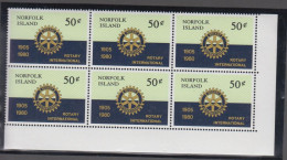 1980. NORFOLK ISLAND. Rotary International In Never Hinged 6-block With Margin. (MICHEL 238) - JF543135 - Isla Norfolk