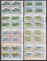 1980-1981. NORFOLK ISLAND. Airplanes Complete Set With 16 Stamps In Never Hinged 4-blocks... (MICHEL 239-254) - JF543138 - Norfolkinsel