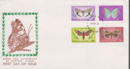 1977. NORFOLK ISLAND. 2 + 15 + 30 + 50 C Butterfly On FDC 22 FE 77. (MICHEL 198+) - JF543161 - Norfolkinsel