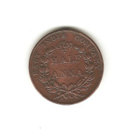 593/ Inde : East India Company : Half Anna 1835 - Inde