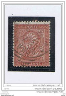 REGNO:  1863  CIFRA  -  2 C. ROSSO  MATTONE  US. -  SASS. T 15 - Afgestempeld