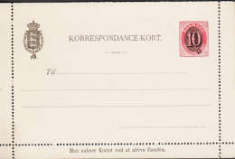 1904. DANMARK. 10 Overprint On 8 ØRE KORRESPONDANCEKORT.  - JF543198 - Interi Postali
