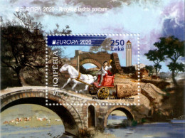 SALE!!! Albania Albanie Albanien 2020 EUROPA CEPT Ancient Postal Routes S/S Souvenir Sheet MNH ** - 2020