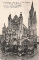FRANCE - Caudebec En Caux (S Inf) - Vue D'ensemble De La Cathédrale - Vue De L'extérieur - Carte Postale Ancienne - Caudebec-en-Caux