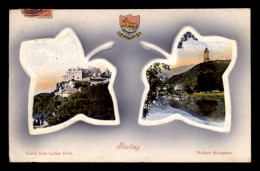 ECOSSE - STIRLING - CASTLE AND WALLACE MONUMENT - CARTE EN RELIEF - Stirlingshire