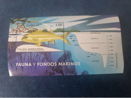 CUBA  NEUF  2018    HB  FAUNA  Y  FONDOS  MARINOS   //  PARFAIT  ETAT  //  1er  CHOIX  // - Nuevos