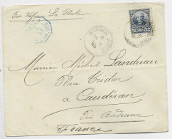 ARGENTINA 12C SOLO LETTRE COVER BUENOS AYRES 1893 TO FRANCE PAR VAPEUR LA PLATA - Storia Postale