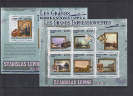 Comores - 2009 - Art: Stanislas Lepine - Yv 1821/25 + Bf 233 - Impressionisme