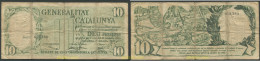 8173 ESPAÑA. Emisiones Locales Republicanas 1936 GENERALITAT DE CATALUNYA 10 PESETAS 1936 - Other & Unclassified