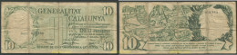 8173 ESPAÑA. Emisiones Locales Republicanas 1936 GENERALITAT DE CATALUNYA 10 PESETAS 1936 - Altri & Non Classificati