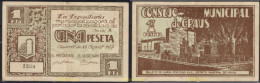 8300 ESPAÑA. Emisiones Locales Republicanas 2024 CONSEJO MUNICIPAL DE GRAUS 1 PESETA 1937 - Sonstige & Ohne Zuordnung