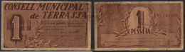 8317 ESPAÑA. Emisiones Locales Republicanas 1937 CONSELL MUNICIPAL DE TERRASSA 1 PESSETA 1937 - Sonstige & Ohne Zuordnung