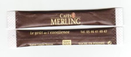 Stick Buchette Sucre " Cafés MERLING " (S234) _Di369 - Zucchero (bustine)