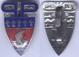 Insigne De Casque De La Police De Paris - Police