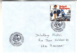 Belgique - Lettre De 1993 - Oblit Pipaix - Bandes Dessinées - Avions - - Lettres & Documents