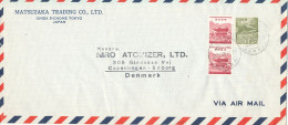 Japan Air Mail Cover Sent To Denmark 29-5-1966 - Airmail