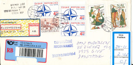 Czeck Republic Registered Cover Sent To Denmark 21-11-2003 NATO And Other Stamps - Cartas & Documentos