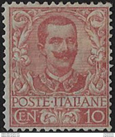 1901 Italia VE III 10c. Carminio Bc MNH Sassone N. 71 - Otros & Sin Clasificación