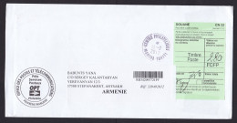 French Polynesia: Cover To Armenia, 2012, Postal Service, CN22 Customs Declaration Label (minor Crease) - Cartas & Documentos