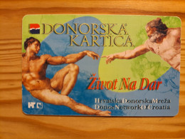 Phonecard Croatia - Donorska Kartica, Painting, Michelangelo - Croatie
