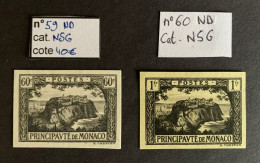 Monaco - N°59 Et N°60 ND - Errors And Oddities