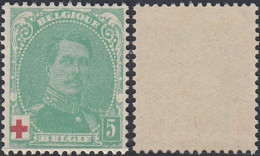 Belgique 1914 - Timbre Neuf. COB Nr.: 129. Très Bien Centré (+100%). 100% Authentique."Croix Rouge". (EB) DC-12497 - 1914-1915 Rotes Kreuz