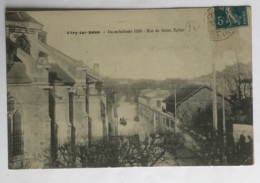CPA Vitry Sur Seine 94 Inondations 1910 Rue De Seine Eglise - Crue Inondation Crues - Inondations