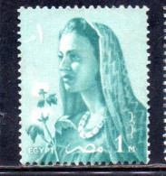 UAR EGYPT EGITTO 1957 1958 FARMER'S WIFE 1m USED USATO OBLITERE' - Oblitérés