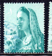 UAR EGYPT EGITTO 1957 1958 FARMER'S WIFE 1m USED USATO OBLITERE' - Usados