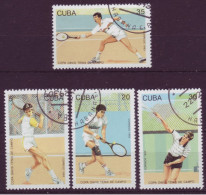 Amérique - Cuba - Copa Davis Tenis De Campo - 4 Timbres Différents -  6614 - Autres & Non Classés