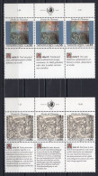 United Nations Geneva 1990 Serie 2v In Block Of 3 Human Rights MNH - Unused Stamps