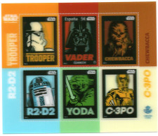 Spain Star Wars M/S Holographic 2017 MNH - Ologrammi