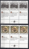 United Nations Vienna 1989 Serie 2v In Block Of 3 Human Rights MNH - Unused Stamps