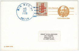Vereinigte Staaten / USA 1979, Ganzsachenkarte / Post Card / Stationery Big Sky - Basel (Schweiz) - 1961-80