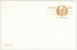 Vereinigte Staaten / USA 1978, Ganzsachenkarte / Post Card / Stationery John Hancock - Otros & Sin Clasificación