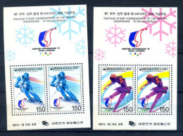 South Korea 1997 Corea Del Sur / Winter Universiade Skiing Ice Skating MNH Esquí Patinaje Universiada / Hq19  27-12 - Wintersport (Sonstige)