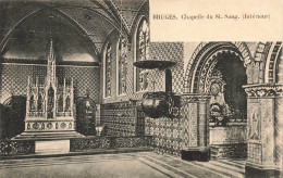 BELGIQUE - Bruges - Chapelle Du Saint Sang - Intérieur - Carte Postale Ancienne - Brugge