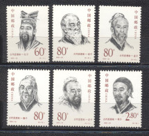 China 2000-Ancient Thinkers Set (6v) - Unused Stamps