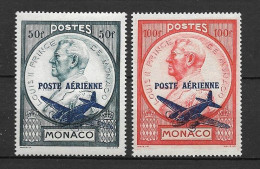 Monaco Pa Nos 13/14 , Neufs , ** , Sans Charniere , Ttb . - Poste Aérienne