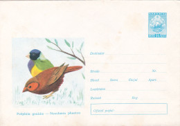 BIRD , UNUSED, SHINY PAPER,  COD. 190/ 1965 , COVERS STATIONERY   ROMANIA - Ganzsachen