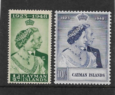 CAYMAN ISLANDS 1948 SILVER WEDDING SET LIGHTLY MOUNTED MINT Cat £24+ - Iles Caïmans