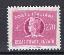 Y6201 - ITALIA RECAPITO Ss N°16 ** - Express/pneumatic Mail